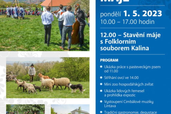 Prvomájová akce Otevírání pastvin a stavění máje