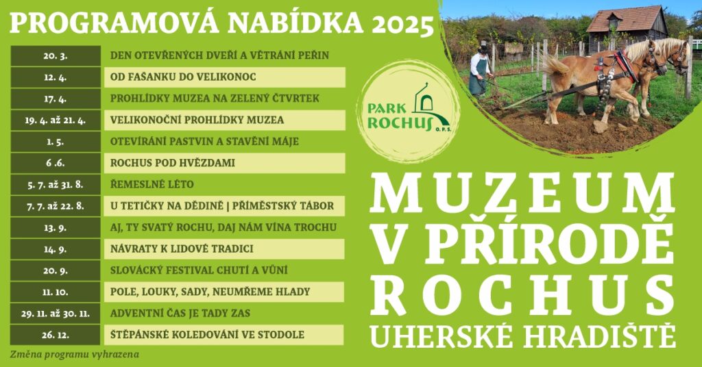 Programová nabídka 2025 ve skanzenu Rochus