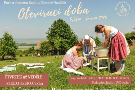 Otevírací doba skanzenu Rochus květen – červen 2026